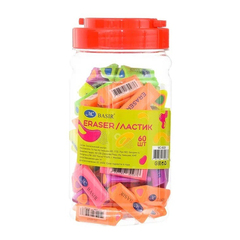 
          Ластик Basir, треугольная форма, 5 цветов корпуса с цветными вставками внутри, размер 3.8*1.5 см