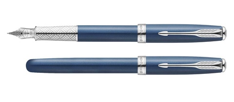 Ручка перьевая Parker Sonnet 15` F533 SE, Secret Blue Shell CT, F (1930260)