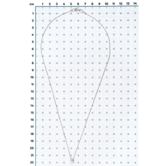 07-0086-00-501-1120-38-Колье из белого золота с подвеской с кристаллом SWAROVSKI