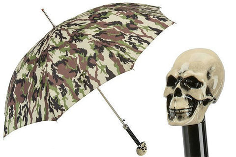 Зонт-трость Pasotti Camouflage Umbrella Skull , Италия (арт.460N 907-1 W33os).