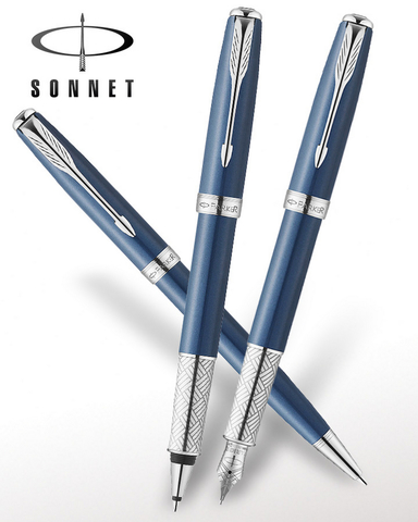 Ручка перьевая Parker Sonnet 15` F533 SE, Secret Blue Shell CT, F (1930260)