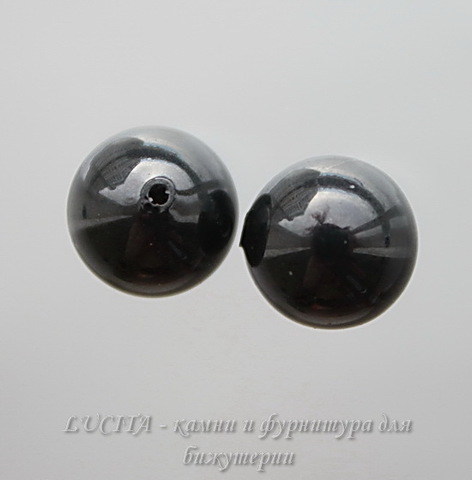 5818 Хрустальный жемчуг Сваровски Crystal Mystic Black круглый с несквозным отверстием 8 мм, 2 штуки