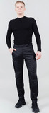 Премиальный костюм для лыж и зимнего бега Nordski Hybrid Hood Black/Grey