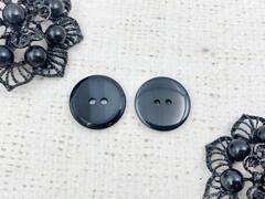 Пуговицы, d 2 см, чёрный с серым