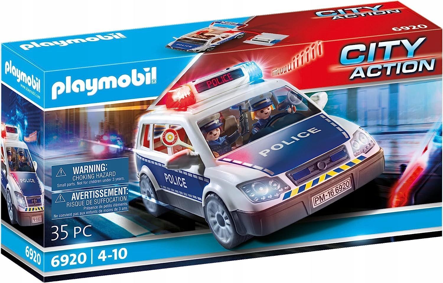 Конструктор Playmobil City Action - Полицейская машина со звуком и светом -  Плеймобиль 6920 купить в Москве | Доставка по России.