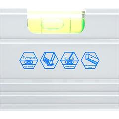 Уровень строительный КОБАЛЬТ Экстра, 800 мм, профиль 23 x 59 мм, 3 глазка, точность 0,5 мм (243-226)