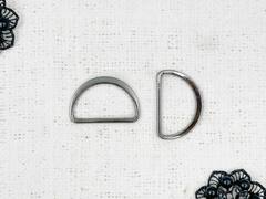 Полукольцо металлическое, ш. 4 см, тёмный никель