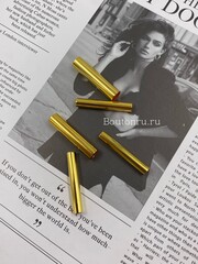 Трубочки для макраме золотистые
