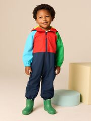 Комбинезон непромокаемый с флисовой подкладкой для мальчика Next Q60-449, Синий, Красный