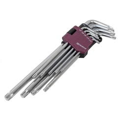 Thorvik TKL9S Набор ключей торцевых TORX® удлиненных, Т10-T50, 9 предметов