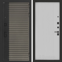 Входная металлическая дверь 1527Бункер HIT Хит B-15 Веллюто кофе / Хомс Белый софт рельеф