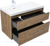 Aquanet 365908 Тумба с раковиной Nova Lite 2.0 100 L 2 ящ. цв. дуб рустикальный (365908)