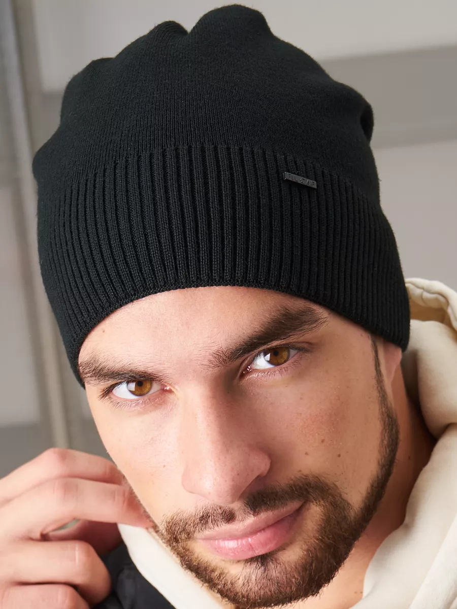 Шапка бини зимняя весенняя с флисом