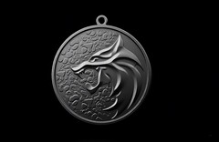 Силиконовый молд Медальон Ведьмак малый