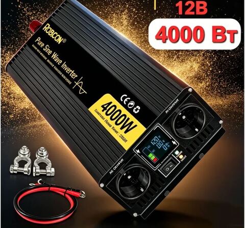 Автомобильный инвертор преобразователь напряжения 12В 4000Вт