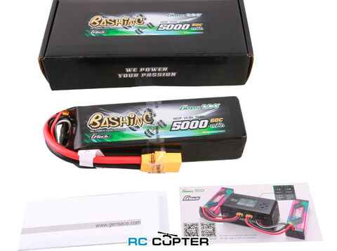 АКБ Gens Ace 5000mAh 14.8V 60C 4S1P Lipo Battery Pack G-Tech Bashing