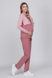 Спортивный костюм для беременных и кормящих 12621 пепельная роза