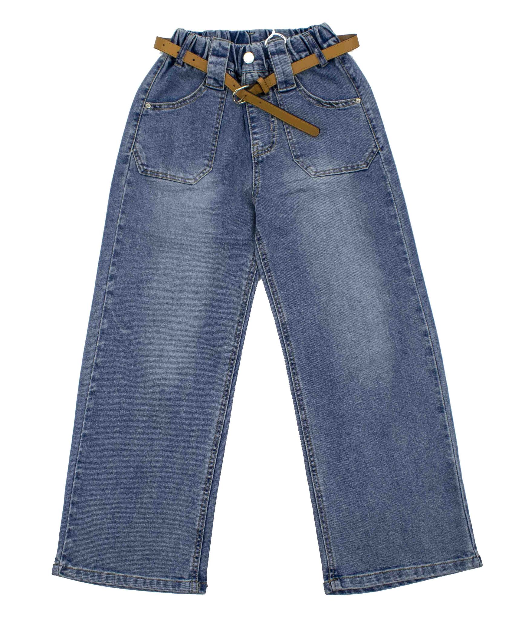 4461  джинсы на резинке Карманы