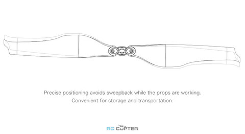 Пропеллер карбоновый FA 27.2x8.9 T-Motor складной (пара)