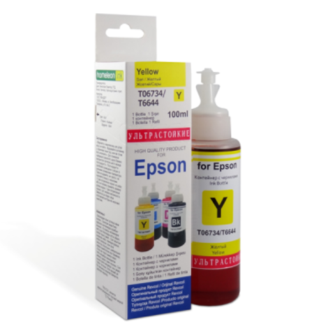 Чернила Epson, Revcol, серия L, EV ультра-стойкие, оригинальная упаковка, Yellow, Dye, 100 мл.