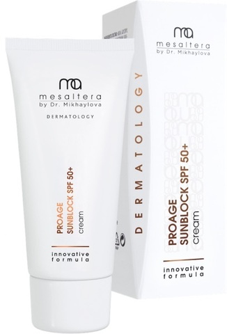 MESALTERA BY DR. MIKHAYLOVA Proage Sunblock Омолаживающий солнцезащитный крем SPF50+ 50мл