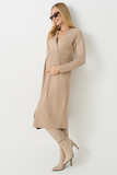 Платье для беременных и кормящих 19234 бежевый меланж