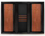 Киевница современная ясень мдф/шпон на 8 киев  (RAL 8014,Манчестер 70 yellow green) фото №2