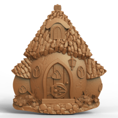 Силиконовый молд № 426 домик Грибы 2 D ( серия домики для гномов и фей)