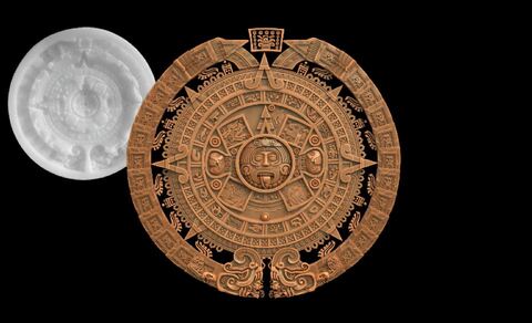 Силиконовый молд № 633 Календарь Ацтеков