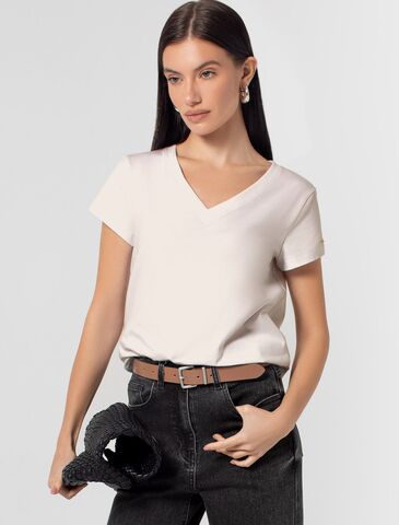 Футболка из премиального хлопка с эластаном  D49.982 (118841)