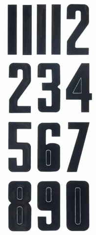 Набор наклеек-номеров на шлем BAUER HELMET NUMBERS (3 листа)