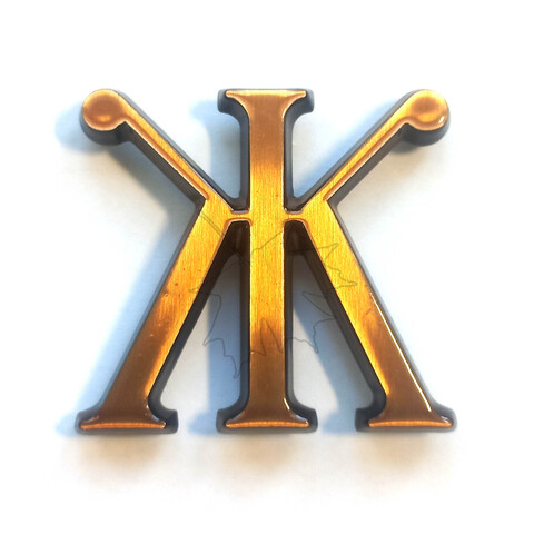 Бронзовая буква Ж на памятник высотой 5см, Caggiati