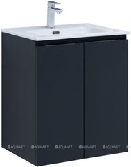 Aquanet 274131 Тумба с раковиной Алвита new 60 подвесная 2 дв. цв.антрацит (274131) фото