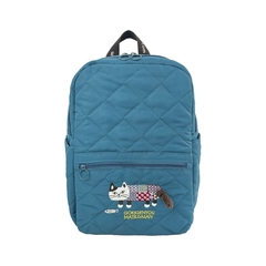 Стеганный рюкзак с кошкой "MATILDASan", синий, 25-8694-3, KUSUGURU