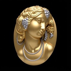 Силиконовая форма Камея Девушка № 42