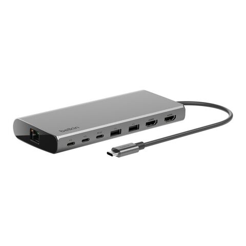 Хаб Belkin Connect Universal USB-C 8-in-1 Dual Display Core Hub, серый космос