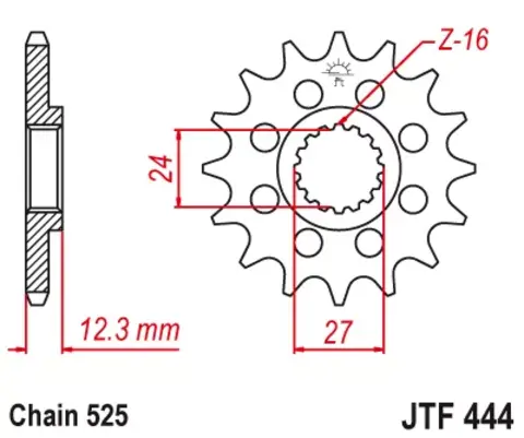 Звезда ведущая JTF444 16