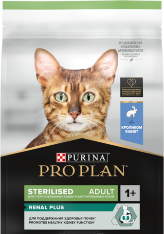 10 кг. PRO PLAN Sterilised Adult сухой корм для взрослых стерилизованных кошек и кастрированных котов старше 1 года, с кроликом