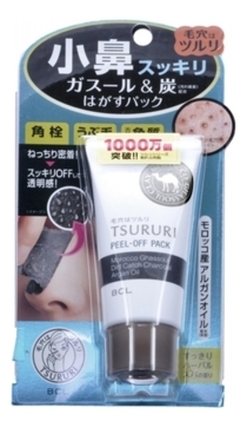 BLC Tsururi Peel-Off Pack - Маска-пленка для очищения пор с глиной и древесным углем