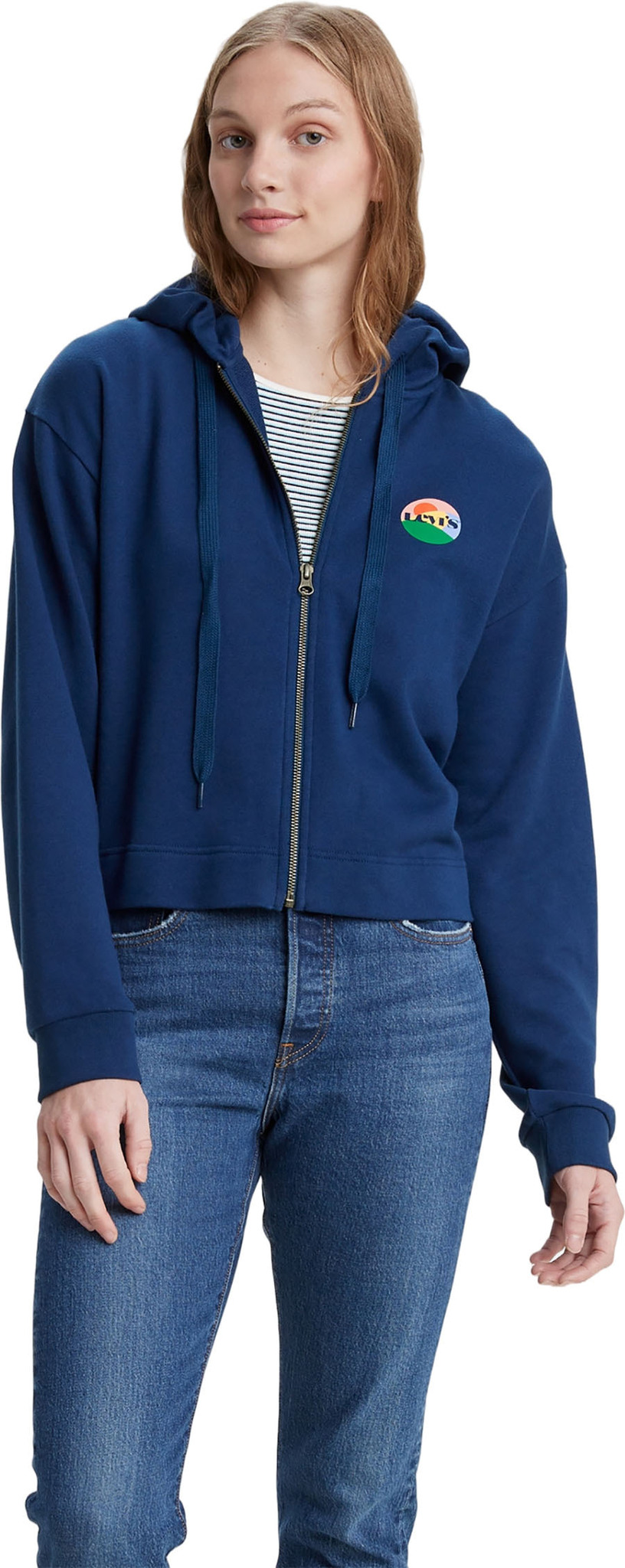 Levis Women Graphic Zip Skate Hoodie