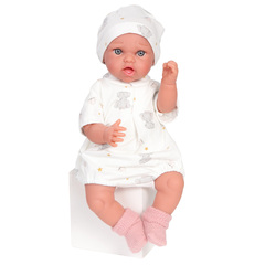 Munecas Antonio Juan Кукла Ребека в пижаме, мягконабивная, шарнирная, 29 см (17195)