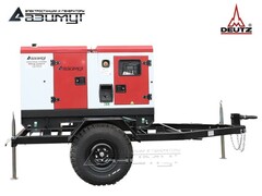 Дизельный генератор Азимут ЭД-25-Т400-2РКМ6C Deutz на шасси в кожухе с автозапуском