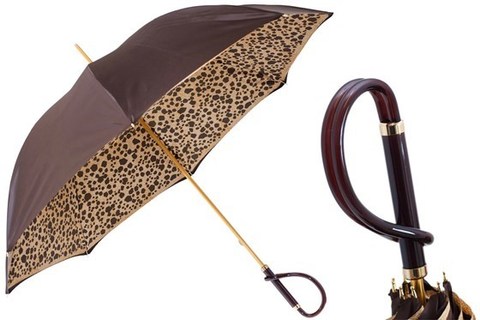 Зонт-трость Pasotti - Brown Speckled Umbrella, Double Cloth, Италия.