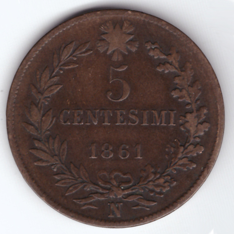 5 чентезимо 1861 Италия