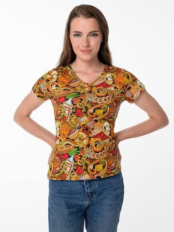 Женская футболка «Это Вкусно!» из мягкого хлопкового трикотажа