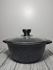 Кастрюля 2л с кр АП ГРАНИТblack в упак (7) 42802