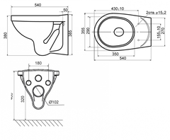 УНИТАЗ ПОДВЕСНОЙ SANTERI АЛЬФА