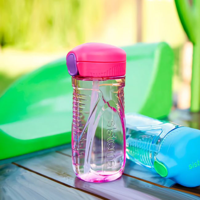 Бутылка для воды с трубочкой Sistema "Hydrate", Тритан, 520 мл, цвет Розовый