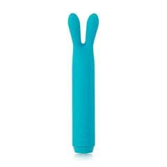 Голубой вибратор с ушками Rabbit Bullet Vibrator - 8,9 см. - 