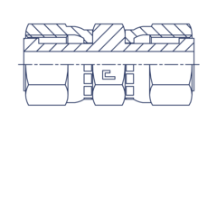 Соединение FH D10 ORFS 11/16 (обжатая гайка) CAST